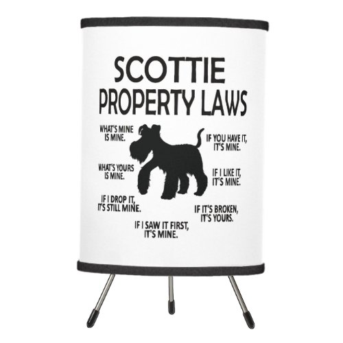 Scottie Lover Scottish Terrier Owner Scottie Mom Tripod Lamp