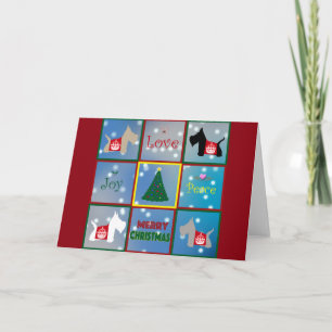 Scottie Merry Christmas Holiday Card