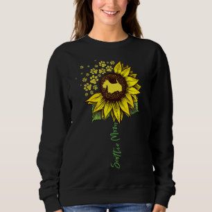 Scottie Mom Sunflower Scottish Terrier Dog Mom Mam Sweatshirt