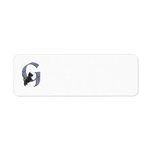 SCOTTIE Monogram G Address Labels