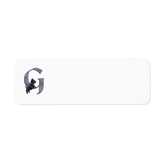 SCOTTIE Monogram G Address Labels (Front)