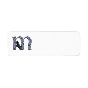 SCOTTIE Monogram M Address Labels