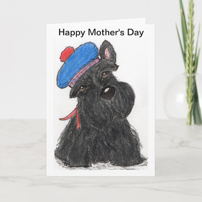 Scottie Mother's Day Card Mom nana scottish (Front)