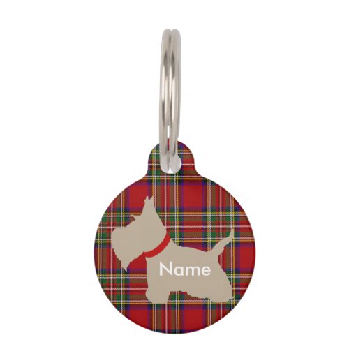 Scottie No 8 Wheaten Pet Name Tag