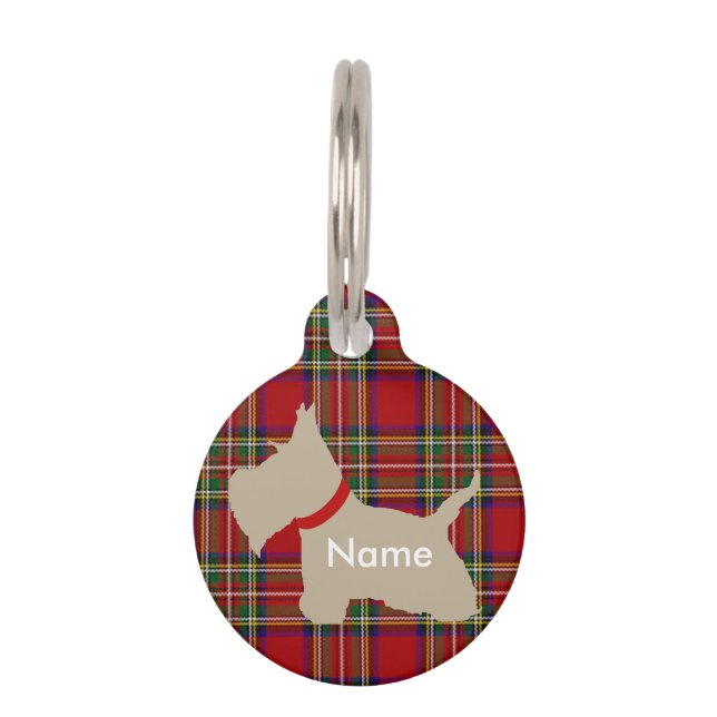 Scottie No 8 Wheaten Pet Name Tag (Front)
