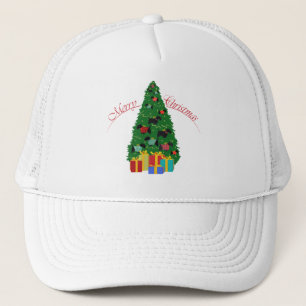 Scottie Ornaments Christmas Tree Trucker Hat