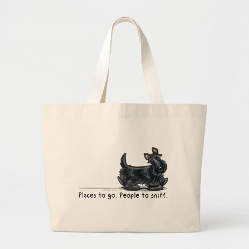 Scottie People To Sniff Large Tote Bag