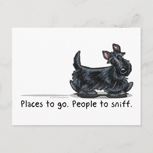 Scottie People To Sniff Postcard