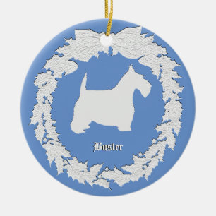 Scottie Remembrance Personalize Ceramic Ornament