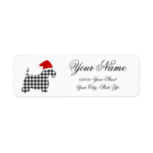 Scottie Santa Return Address Label