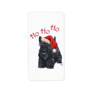Scottie Santa Stickers! Label