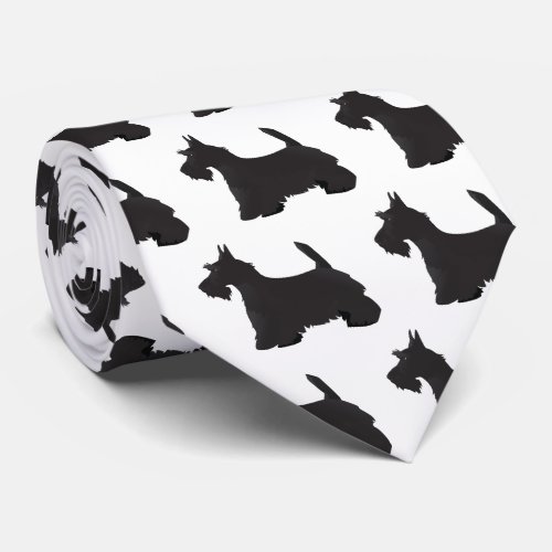 Scottie Scottish Terrier Basic Breed Neck Tie