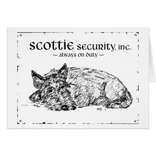 Scottie Sketch - Security? Cards (Front Horizontal)