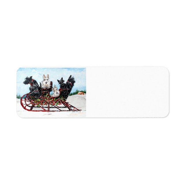 Scottie Sleigh Ride Label (Front)