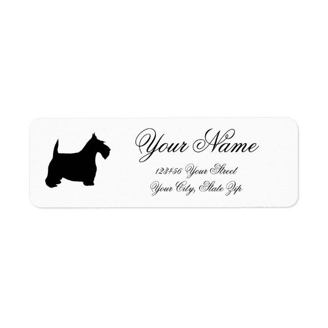 Scottie Terrier Personalize Label (Front)