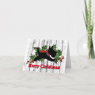 Scottie Weathered Look Customize Holiday Card