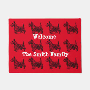 Scottie Welcome Personalize Doormat
