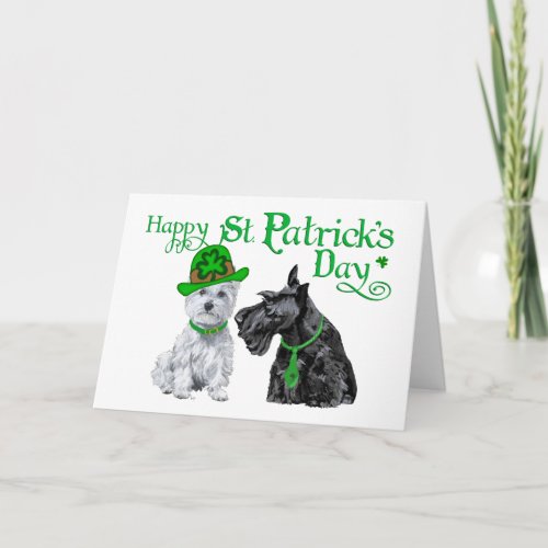 Scottie  Westie St Paddys Day Card