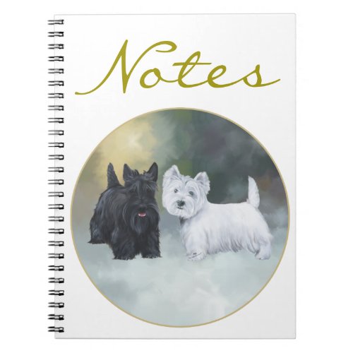Scottie Westie Wintertime Notebook