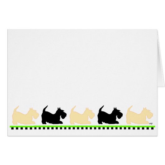 Scotties All in a Row Cards (Front Horizontal)