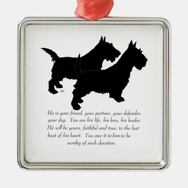 Scotties Keepsake Ornament - MALE (Front)