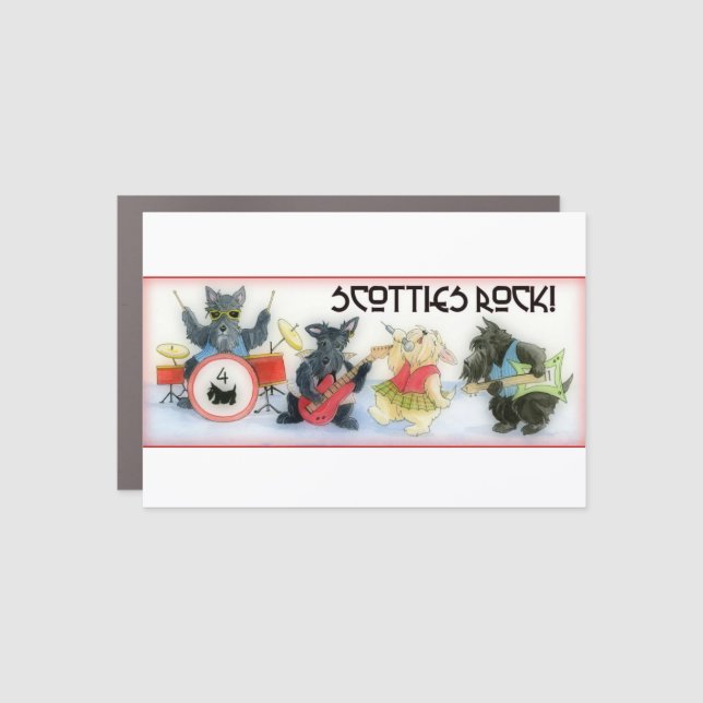 Scotties Rock Car Magnet (Front)