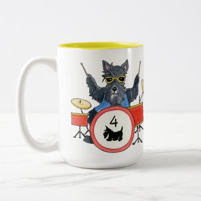 Scotties Rock Drummer Mug (Left)