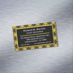 Scottish Accent Clan Barclay Tartan Magnetic Business Card