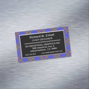 Scottish Accent Clan Elliot Elliott Tartan Business Card Magnet
