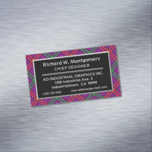 Scottish Accent Clan Montgomery Tartan Business Card Magnet