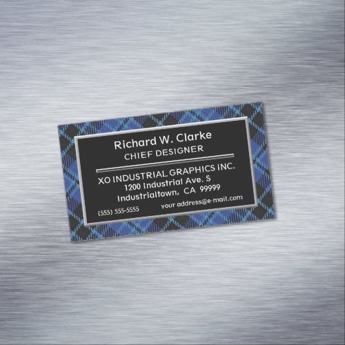 Scottish Accent Clergy Tartan Magnetic Business Card