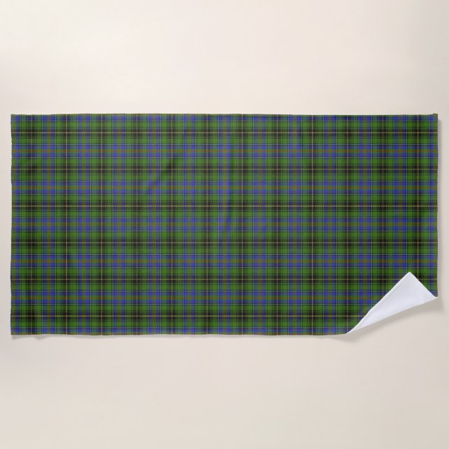 Scottish Accents Clan MacInnes Tartan Beach Towel (Front)