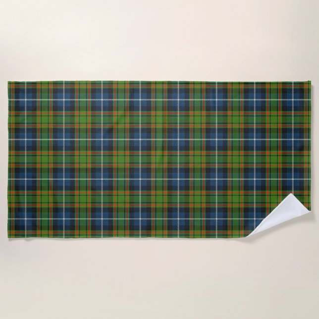 Scottish Accents Clan MacRae Tartan Beach Towel (Front)