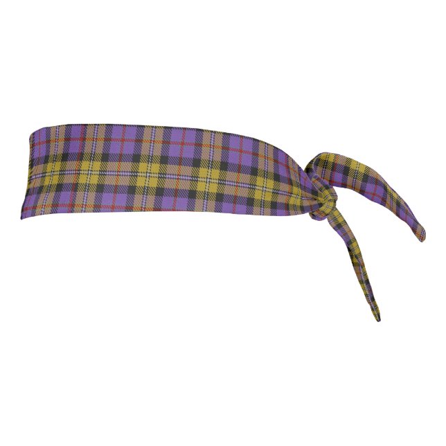 Scottish Accents Purple and Yellow Tartan Plaid Tie Headband (Rotate 90)