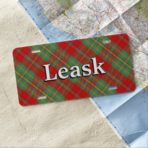 Scottish Adventures Clan Leask Tartan License Plate