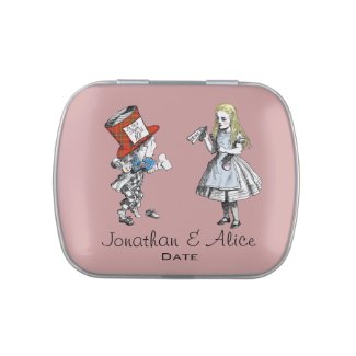 Scottish Alice in Wonderland Wedding Favor Tin