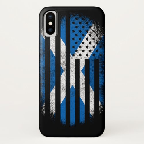 Scottish American Flag   Scotland and USA Design iPhone XS Case