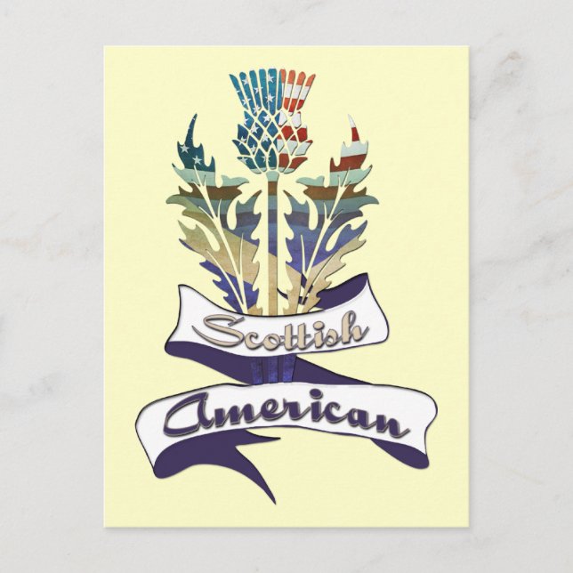 Scottish American Flags Postcards (Front)