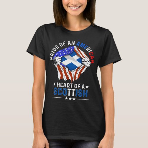 Scottish American Foreign Scotland Flag T_Shirt