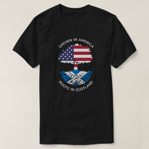 Scottish_American Roots In Scotland Celtic Tree T_Shirt