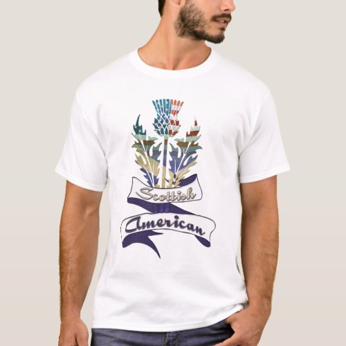 Scottish American Thistle Mens T_Shirts