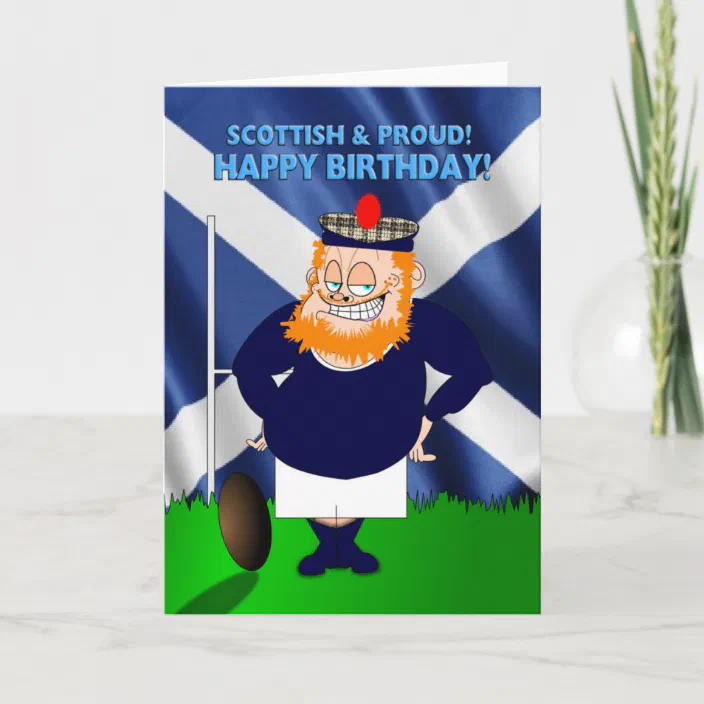 2 Designs Personalised Scotland Inspired Rugby Birthday Cards Awesome ! 