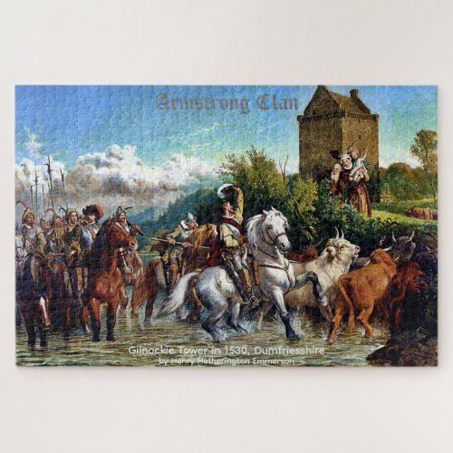 Scottish Armstrong Clan Gilnockie Painting Puzzle