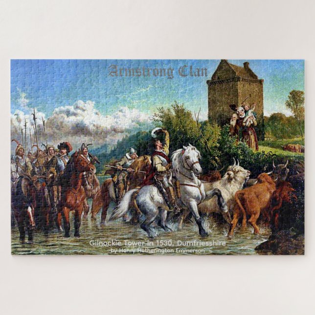 Scottish Armstrong Clan Gilnockie Painting Puzzle (Horizontal)