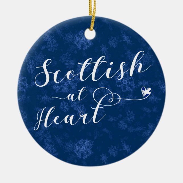 Scottish At Heart, Christmas Tree Ornament (Front)
