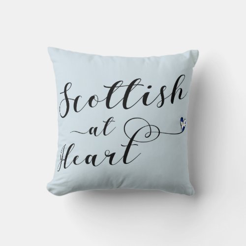 Scottish At Heart Throw Cushion