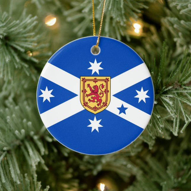 Scottish Australian (Heritage flag) Ceramic Orname Ceramic Ornament (Tree)