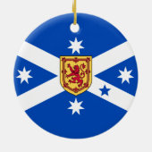 Scottish Australian (Heritage flag) Ceramic Orname Ceramic Ornament (Back)