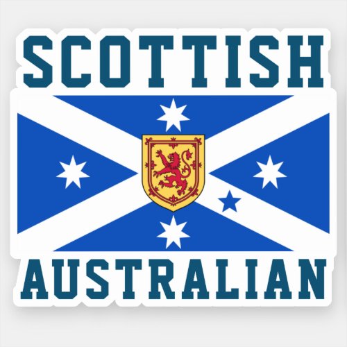 Scottish Australian Heritage flag Sticker