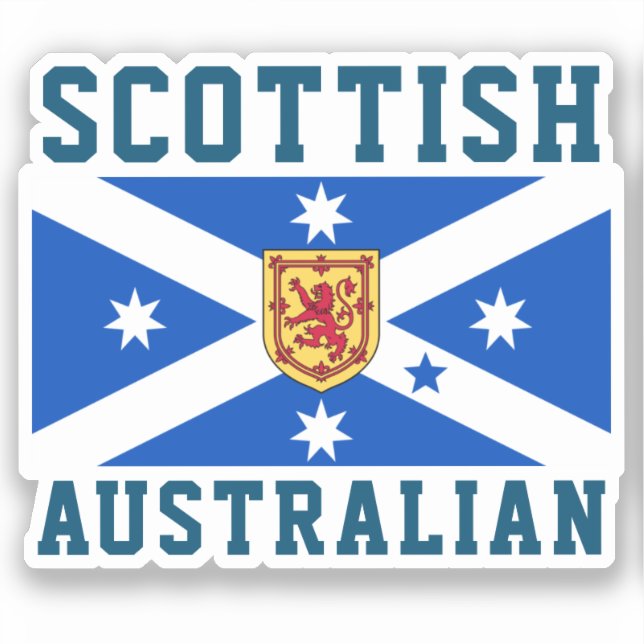 Scottish Australian (Heritage flag) Sticker (Front)